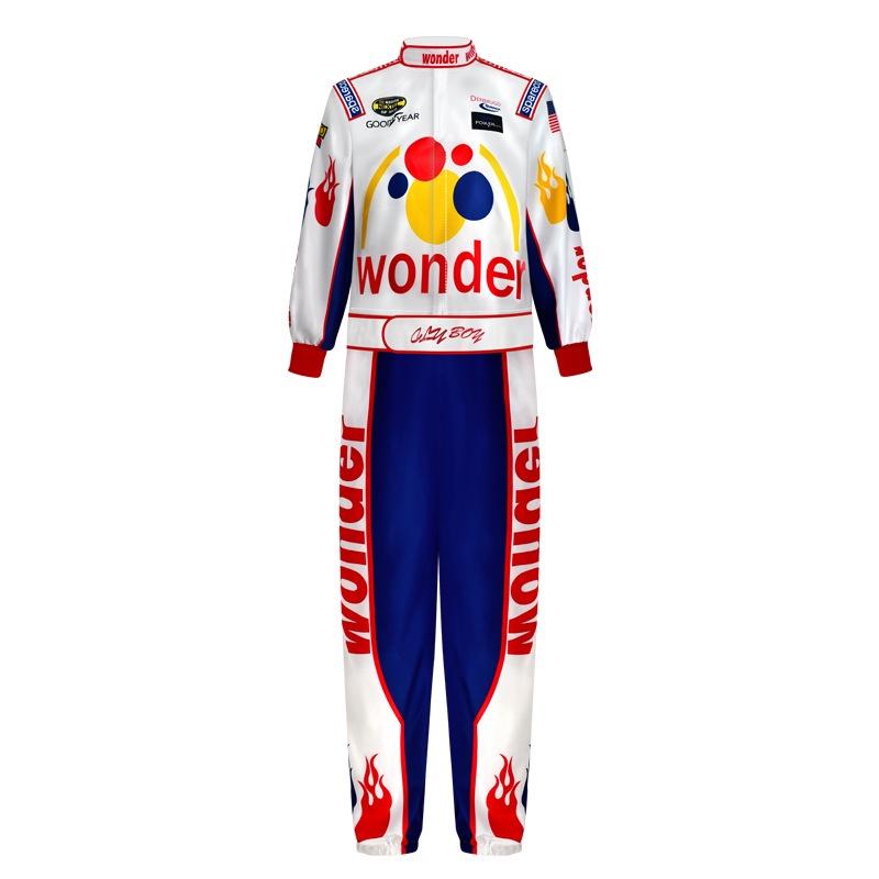 

Ricky Bobby Short Sleeve Shirt And Hat Set Racing Cosplay Costume M