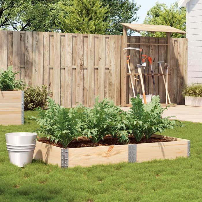 VidaXL Jardinière 150x100 cm bois de pin massif, jardinière d'extérieur, bac à fleurs, bac à tomates, jardinière de 3295411