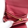 Used 11569 Saffiano Compact Wallet 1MH025 QWA F0505 7942 Pink Trifold Unused Logo Metal Peony Women's from Japan