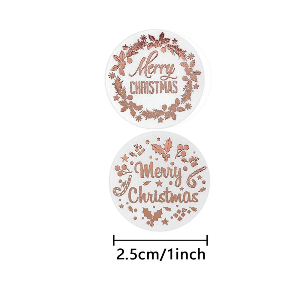 100-500Pcs High-Quality Rose High-Quality Gold High-Quality Merry High-Quality Christmas High-Quality Stickers Self-Adhesive High-Quality Holiday