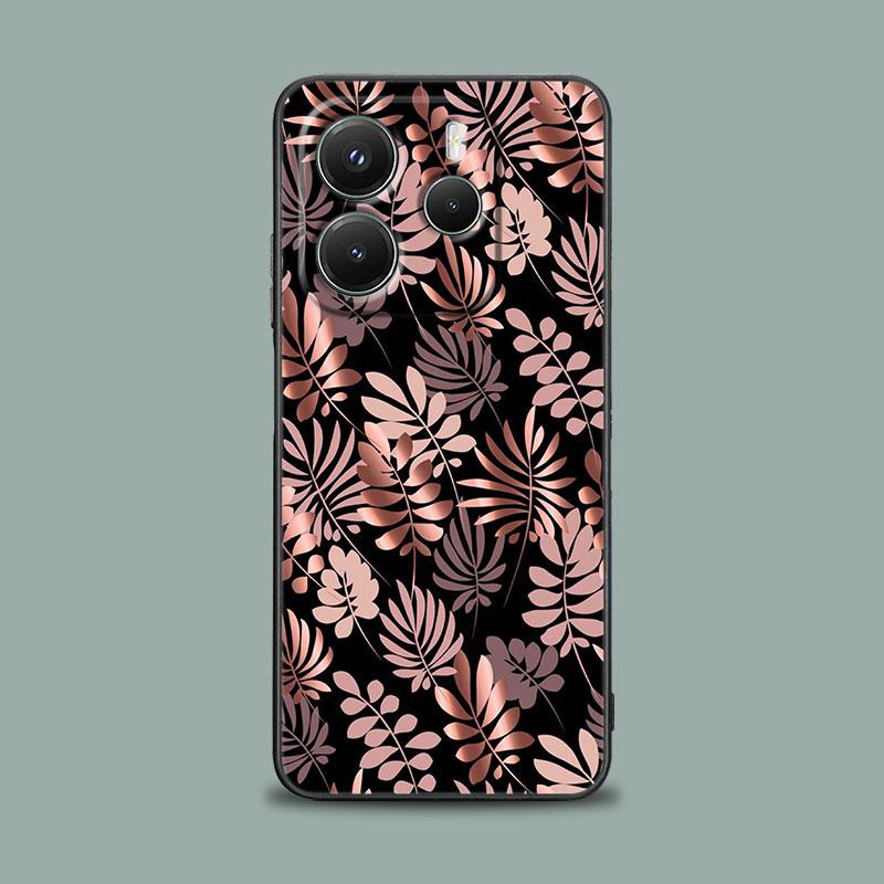 Handyhülle für Xiaomi Redmi Note 15 14 13 12 11 10 Pro Plus 5G Redmi 15C 14C 12C 13C Hülle Rosa Glitzer Herzen Liebe Grasblatt