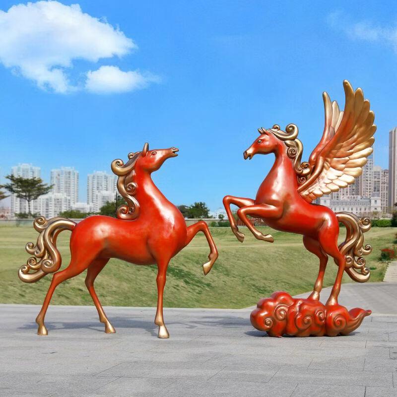 Realistic Fiberglass Horse Sculpture