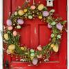 Colorful 5.9ft Artificial Easter Egg Wreath - Rustic Spring Vine Decoration for Holiday & Table Centerpiece, Decoration, 1pc
