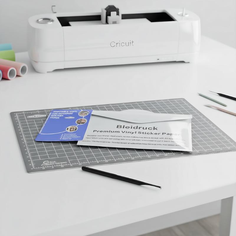 5pcs Holographic Sticker Paper Clear Vinyl Self-Adhesive Waterproof Transparent Cold Laminating Film For Crafts