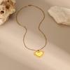 GEMCHIC Women's 18K Gold Plated Stainless Steel Rotating Heart Pendant Necklace