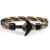 Trendy Men's Polyester Airplane Anchor Bracelet