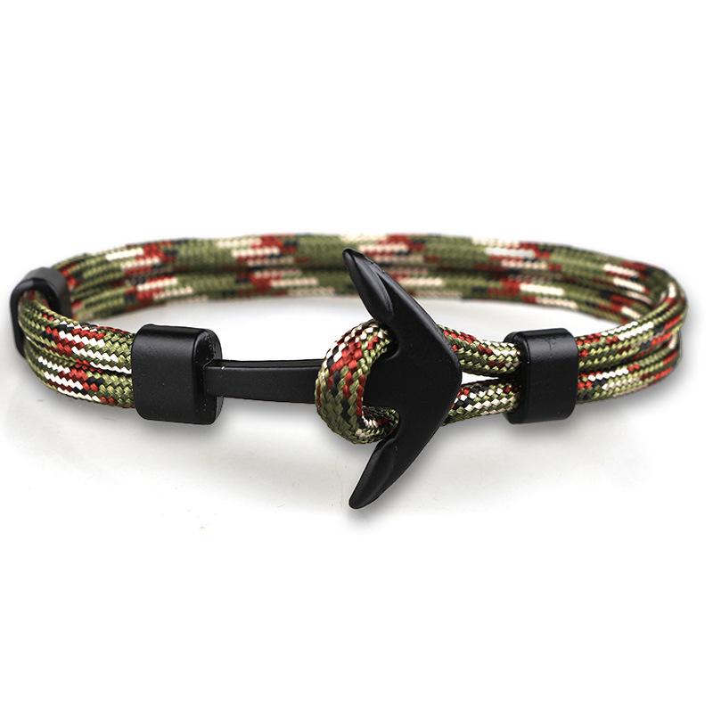 Trendy Men's Polyester Airplane Anchor Bracelet