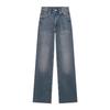 2024 Autumn Women's High Waist Wide Leg Jeans, Small Sizes, Floor-Length