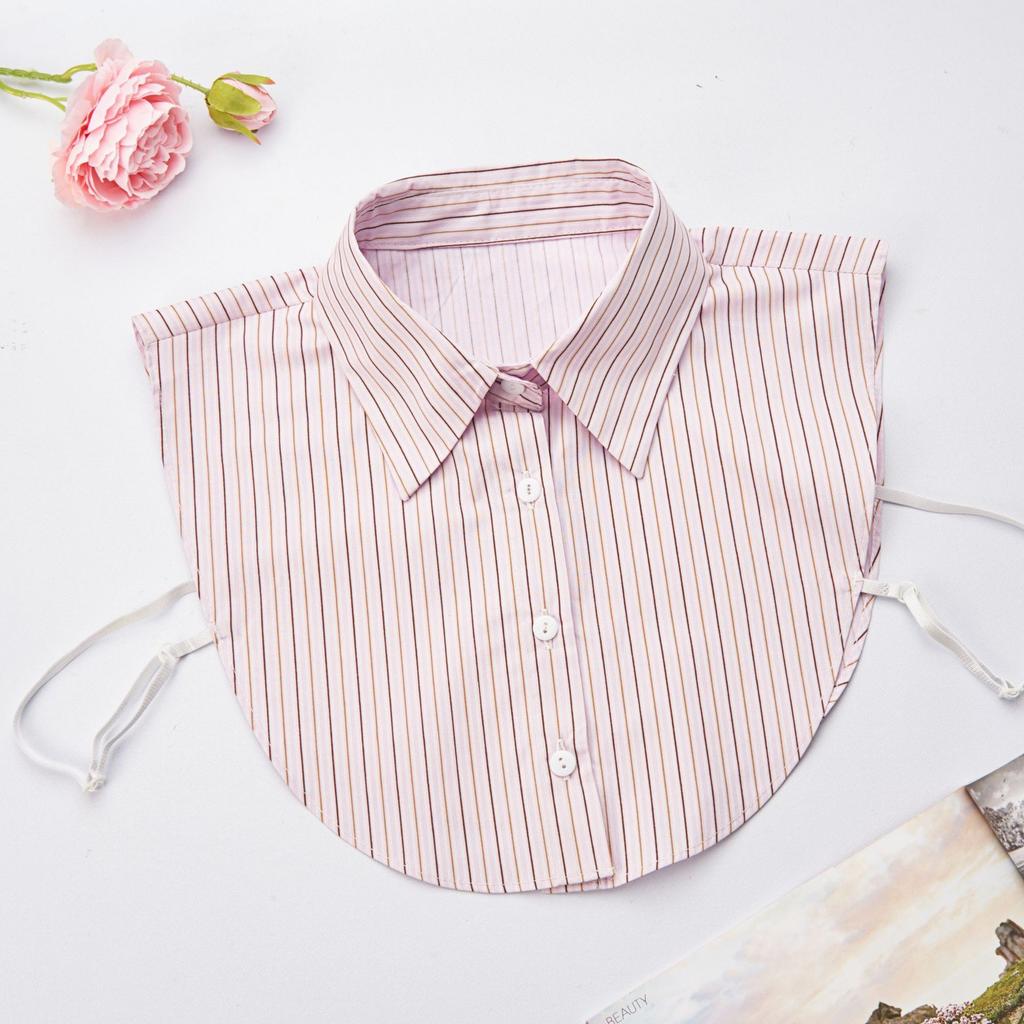 Unisex Half Shirt Detachable Collars for Mens Business Sweater Blouse Tops Striped Fake Collar For Women Neckwear Decor