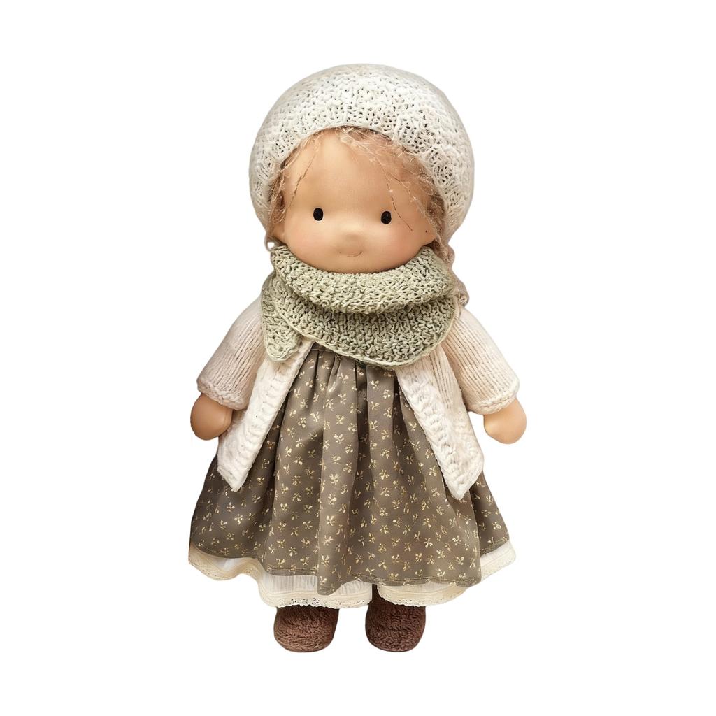 - Doll - Handmade Artist Crafted Doll With Interchangeable Outfits, DIY Dress-Up Doll For Creative Play