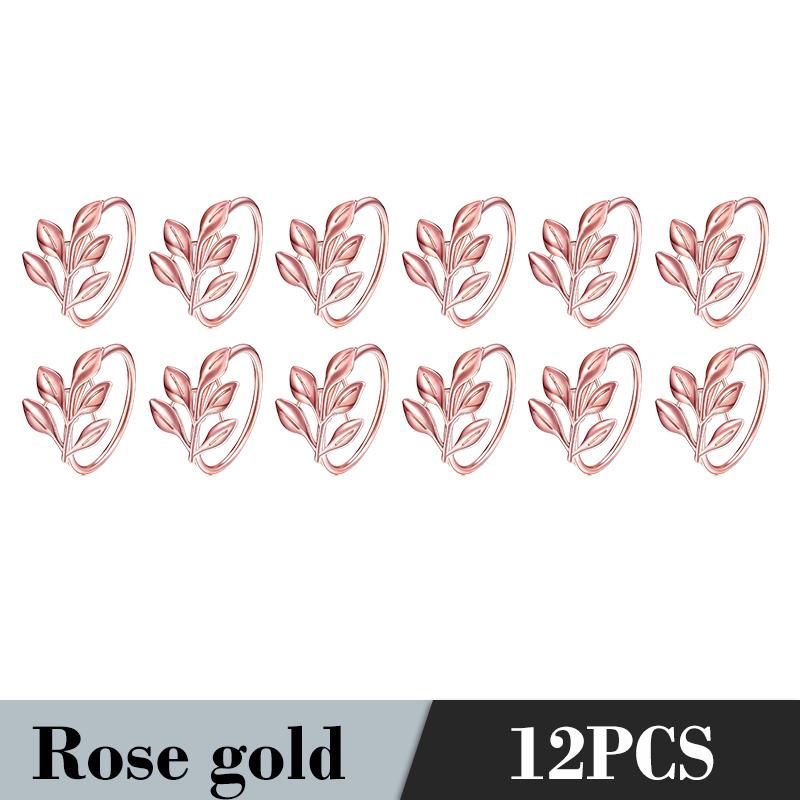 6Pcs Gold Leaf Napkin Rings Fall Napkin Holder for Christmas Thanksgiving Wedding Dinnig Table Decoration 2026 HWL02