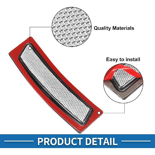 Front Bumper Reflector Side Marker No.63147295541/63147295542 for BMW F30 F31 LCI 3 Series 320i m Sport 2016-2018 Plastic White (Set of 2)