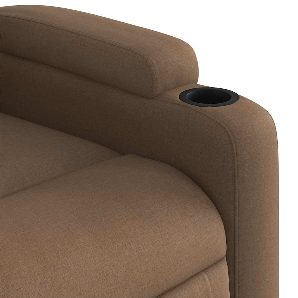 Relaxation Armchair Brown Fabric