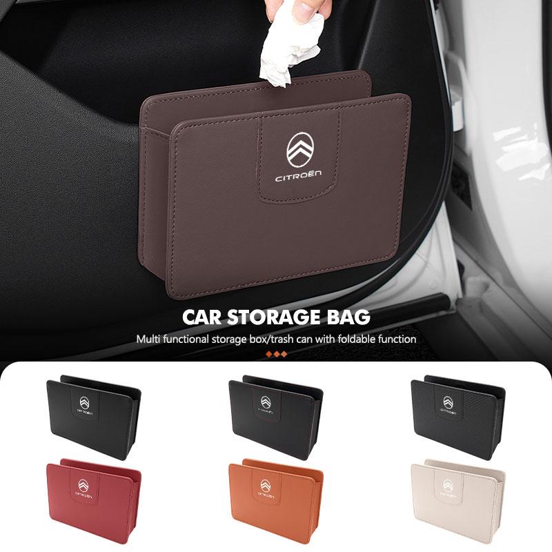 Car Side Seat Door Pocket Pouch Cell Phone Sunglasses Holder For Citroen C5 C1 C2 C6 C4L DS3 DS4 DS5 C-Elysee Grand Berlingo