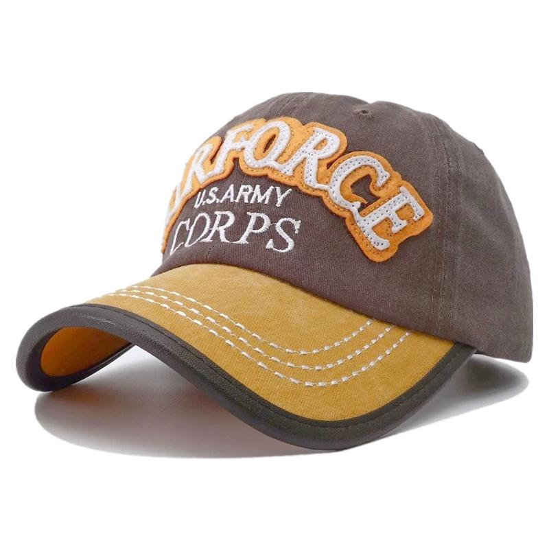 Hot Sale Unisex Cap U.S.ARMY Embroidery Vintage Leather Edging Baseball Cap Men Women Casual Outdoor Dad Hats