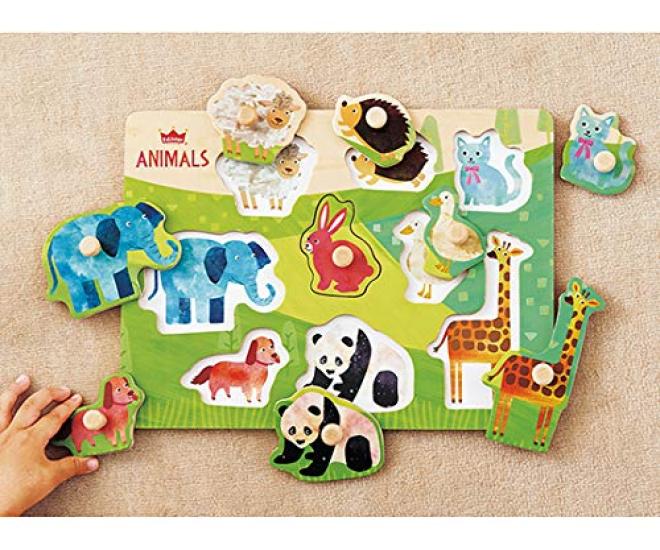 Ed.Inter Wooden Puzzle Wooden Puzzle Friendly Animals
