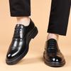 Inner heightening Brock leather shoes 8cm breathable business dress heightening shoes men's soil 6cm spring wedding groom men's shoes