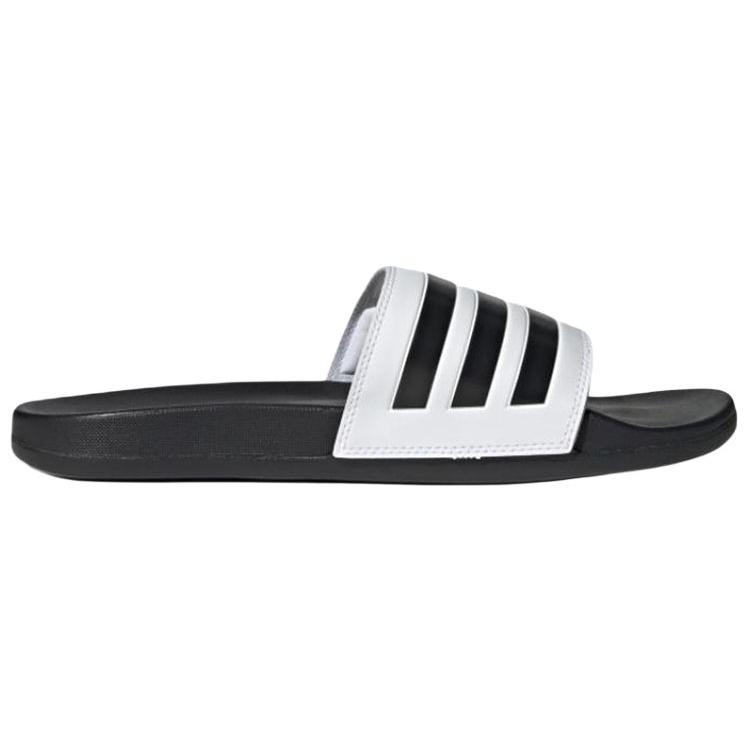 adidas Adilette Comfort Slip Resistant Slide Slippers Unisex Black White GZ5893