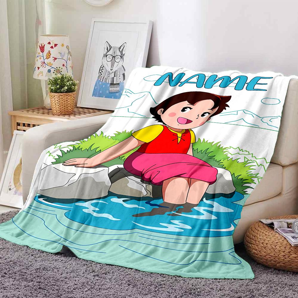 Customiz Name Personality Heidi Blanket Soft &Warm Sofa Office Bed Travel Lunch Break Blanket, Gift Suitable All Seasons