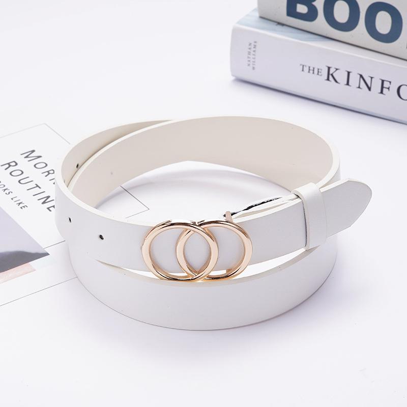 New Ins European and American Double G Buckle Belt for Women, Decorated Denim Student Belt, Versatile Belt for Ladies