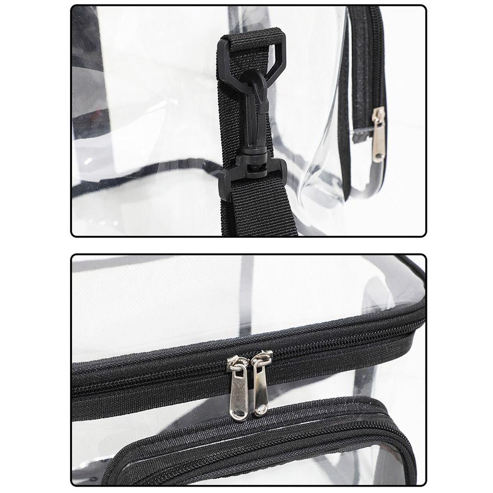 Zipper Lunch Bag Transparent Travel Storage Bag Toiletries Organizer Clear Beach Bag  Camping