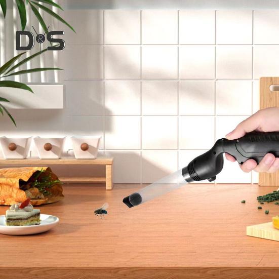 Kabellose Vakuum-Insektenfalle, Schädlingsbekämpfer, tragbar, einfach zu bedienen, batteriebetrieben, für den Innen- und Außenbereich, Hand-Spinnen-Insektenfallen-Fänger