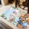 Bluey Family Harmony Floor Mat Suitable for Balcony Outdoor Dormitory Study Room Antislip Carpet Anime Office Decor Wedding Party Gift