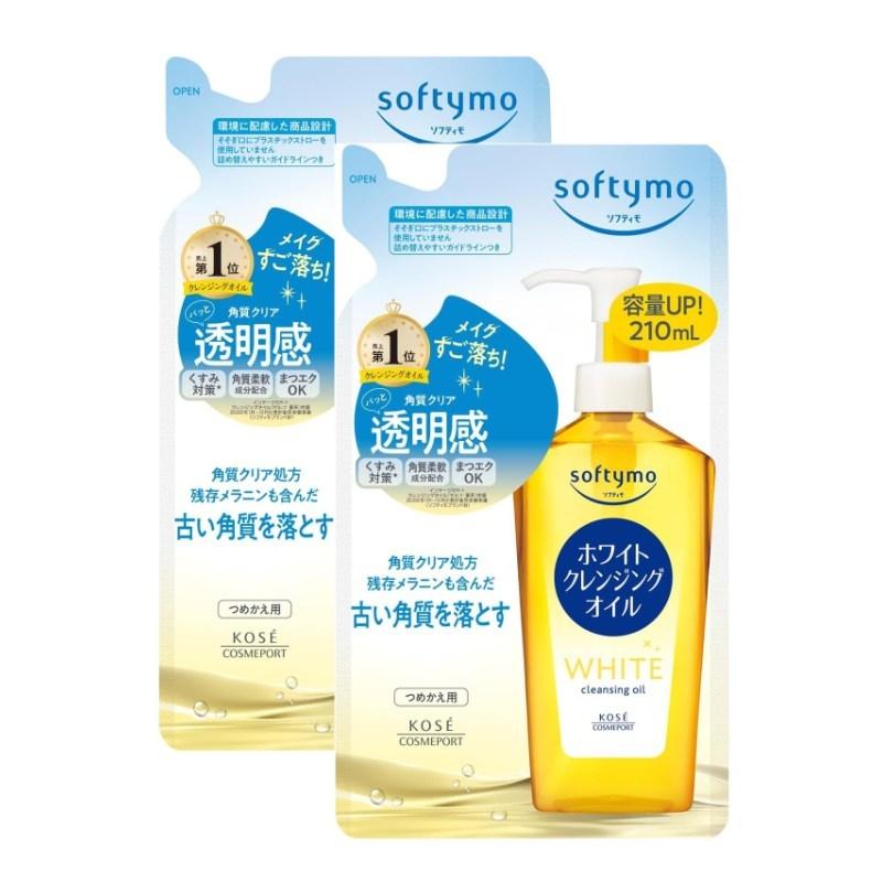 Softymo White Cleansing Oil Refill 210ml X 2 Pcs