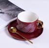 Old Fashion Luxus Keramik Kaffeetassen Set Europäischer Stil Haushalt Nachmittagstee Tassen Set Kleine Kaffeetasse Küchenartikel BD50|Tassen & Untertassen