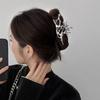Y2k Geometric Claw Clips Zinc Zinc Alloy Silver Hair Crab Clip Fashion   Female
