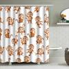 Cute Monkey Print Shower Curtain Waterproof Fabric Home Decor Bathroom Decoration Size 180x240cm