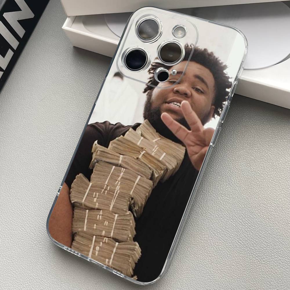 Rod Wave Singer Silicone Phone Case Material For iPhone 17 16 15 11 12 13 14 Pro Max Mini Plus Soft TPU