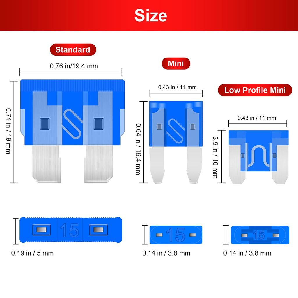 306PCS car fuse Kit 5A/10A/15A/20A/25A/30A/35A amplifier with box clip combination car blade fuse set with circuit electric pen Fuse Holders1