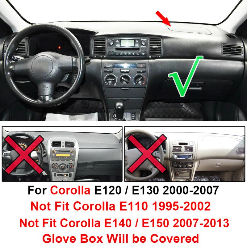 Αξεσουάρ Αυτοκινήτου Για Toyota Corolla Altis Runx Allex 2003-2005 2006 2007 Κάλυμμα Ταμπλό Στρώμα Ταμπλό Αντι-UV Αντιηλιακό Χαλί Μαξιλάρι