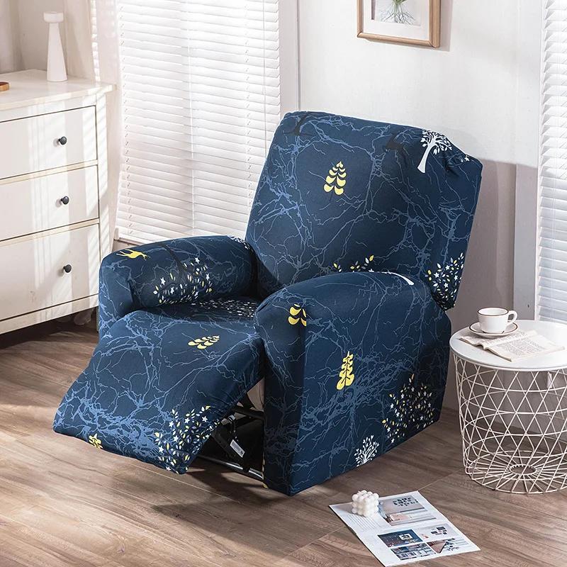 

Spandex Recliner Chair Cover All-inclusive 1/2/3 Seat Chair Covers Printed Single Sofa Slipcovers Stretch Armchair Slipcover 1 Seat