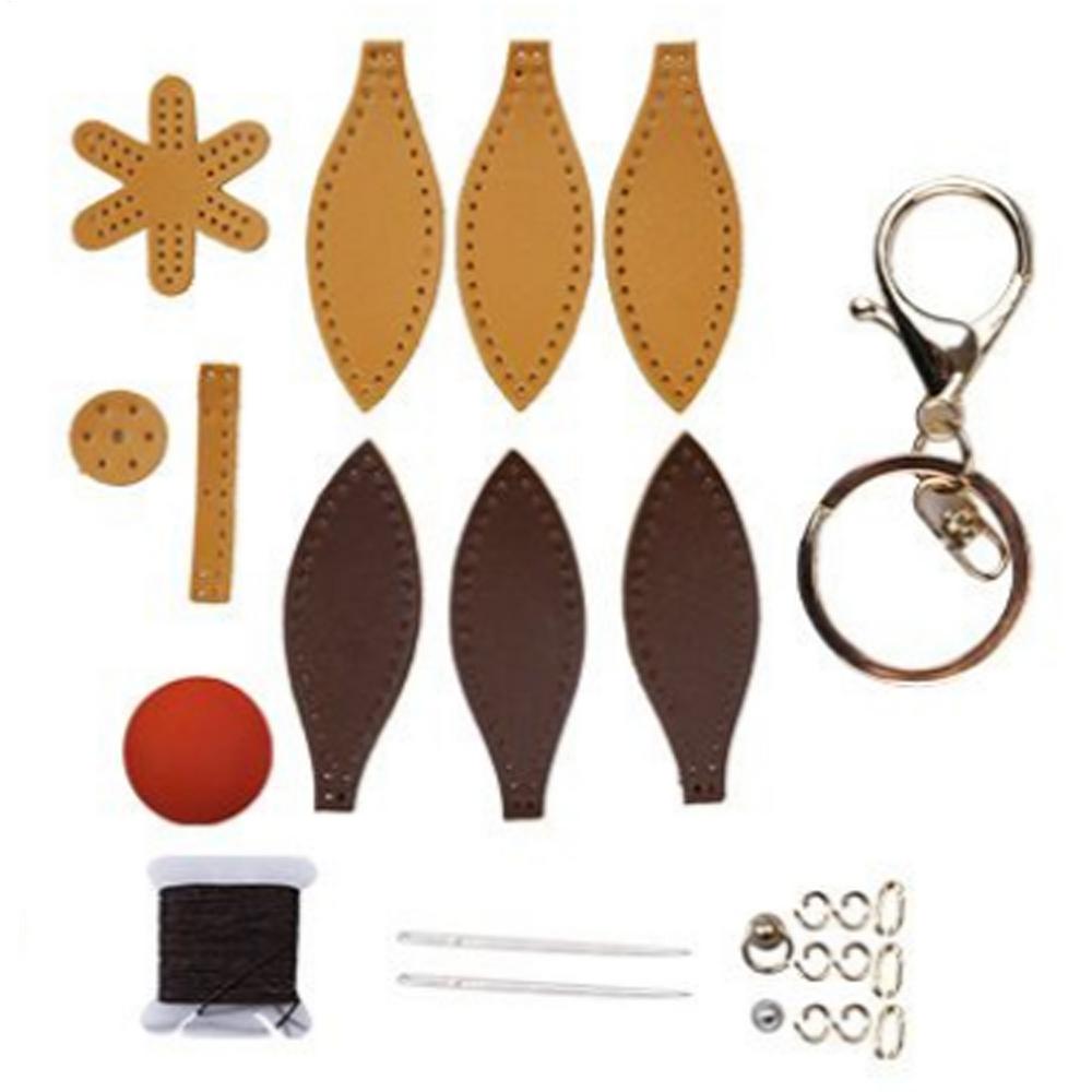DIY Hand-stitched Leather Hot Air Balloon Making Supplies Kit Crafted Hot Air Balloon Bag Ornament Keychain Sewing Accessories