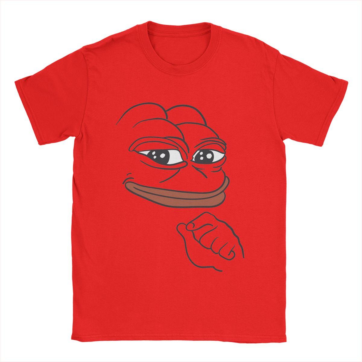 

Мужские футболки Smug Pepe The Frog Fashion Хлопковые футболки с коротким рукавом Футболка с круглым вырезом Одежда Подарок на день рождения S