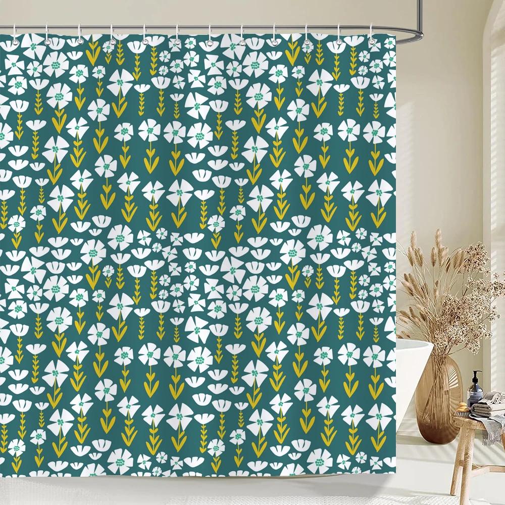 Dandelion Natural Flowers Shower Curtains Waterproof Bathroom Curtain Bath Curtain High Quality With Hooks Shower Curtain