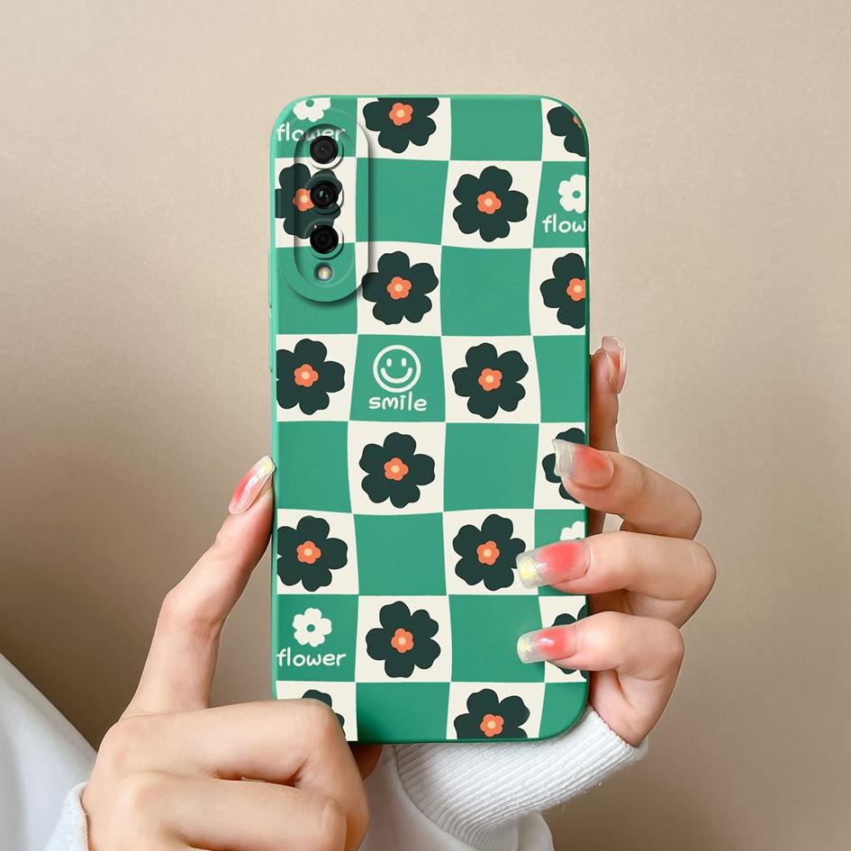 Phone Cover For Huawei P Smart 2021 Y5P Y6P Y7P Y9S Honor 20 Lite 20S Case Check Pattern Matte Soft Silicone Shockproof Phone Bags For Huawei Bumper