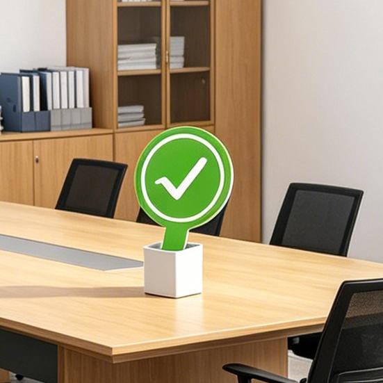 6PCS Yes/No Sign Paddles with Handle Comfortable Grip Voting Card Red Green Symbols Double-Sided Cards for Game Answering
