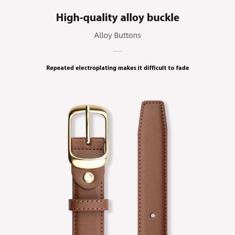 Fashionable and Versatile Women's Belt, Simple Style, High-end Pin Buckle Belt, Women's Decorative Jeans Belt