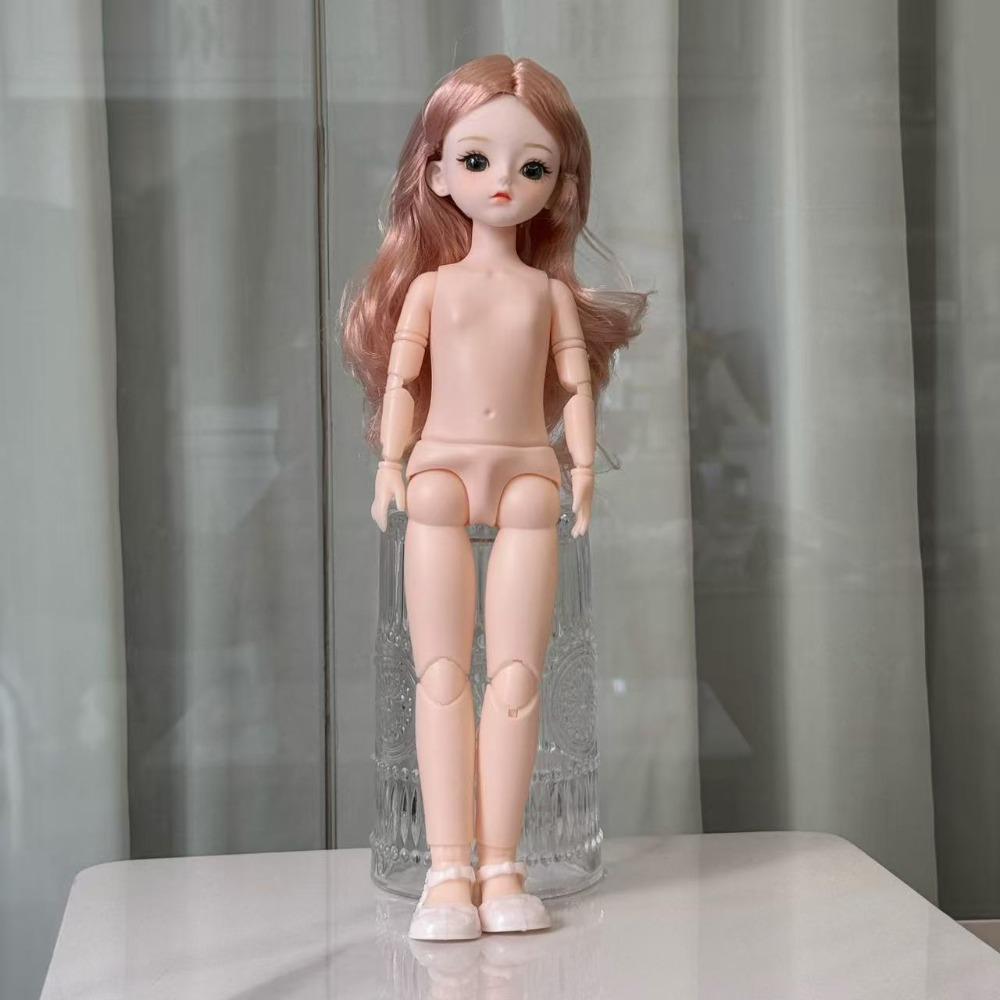 Fashion European Supermodel Nude Doll Curly Hair Dress Up 1/6 Doll Model 30cm Dark Skin Action Figure Body Children Gift