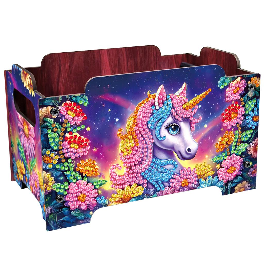DIY Diamond Painting Rhinestones Decorative Storage Box Crystal Mosaic Storage Container Handmade Storage Clutch for Home Decor
