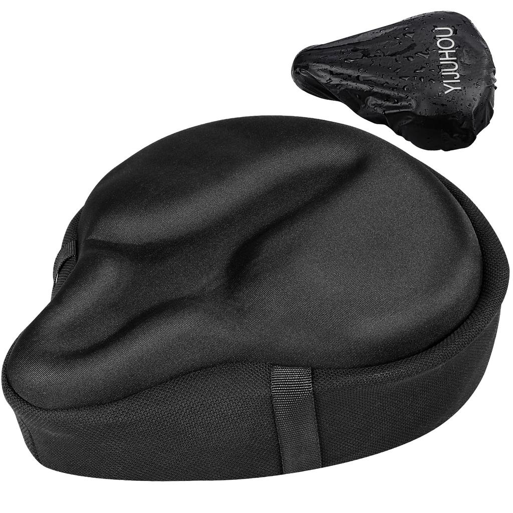 Bicycle Saddle Cover with Waterproof Cover and Saddle Cushion Prevents Sore Compatible with City Electric and Exercise Bikes Ideal for Commuting and -