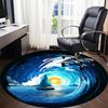 1pc Sailboat Sunset Office Round Area Rug, Indoor Mat Suitable ForOffice, Under Office Chairs Bedroom Living Room Home Decor, Room Deco  D064