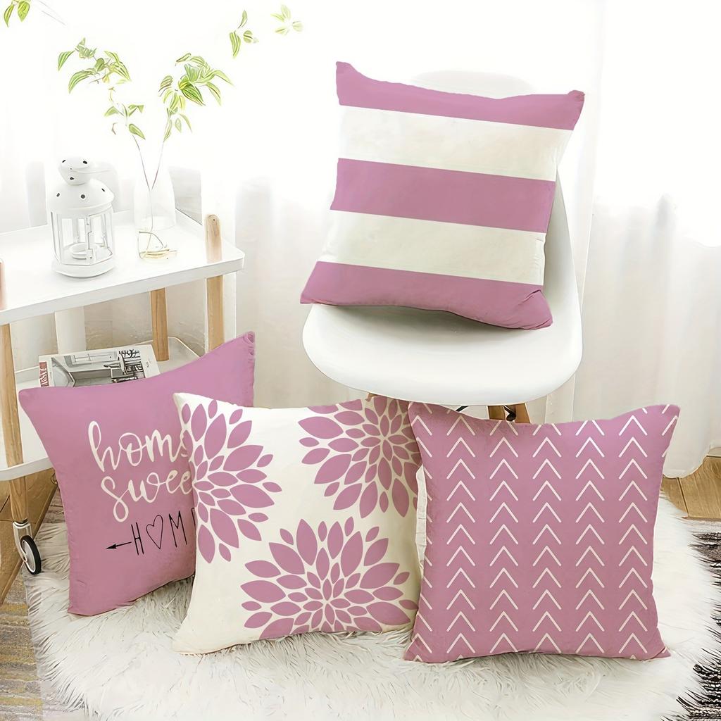 Home Attachment On Pillowcases Cover Bedroom Sofa Decoration Polyester Cushion Cover with Zipper