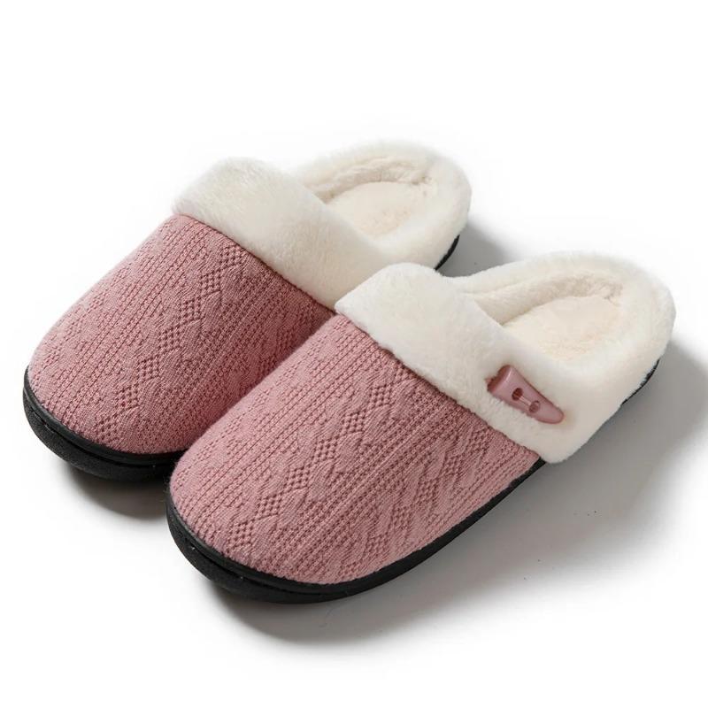 Winter Warm Slipper Women Fluffy Fur Plush Indoor Lazy Female Thermal Furry Home House Fuzzy Shoe Flat Flip Flop Male Men Ladies