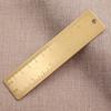 Portable Brass Straight Ruler 1mm Thicken 12/15cm Scale Ruler Measuring Tool Bookmark Ruler Students