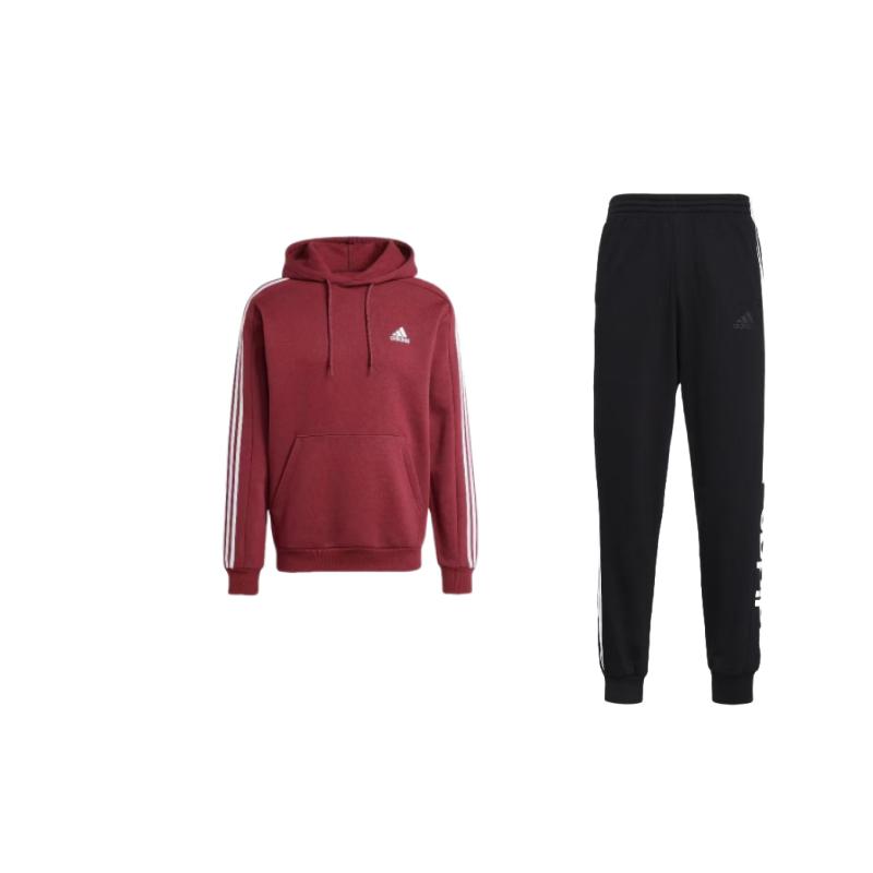 

Adidas Essentials Fleece 3-Stripes Hoodie And Comfortable Mid-Waist Pants Sports Set Men Sweatshirt And Pants GD5473+JG5949 S