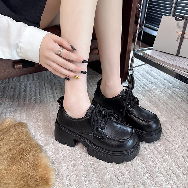 Versatile sweet and cool Mary Jane single shoes for women in the autumn of 2025, new thick-soled soft-soled British-style small leather shoes for wome